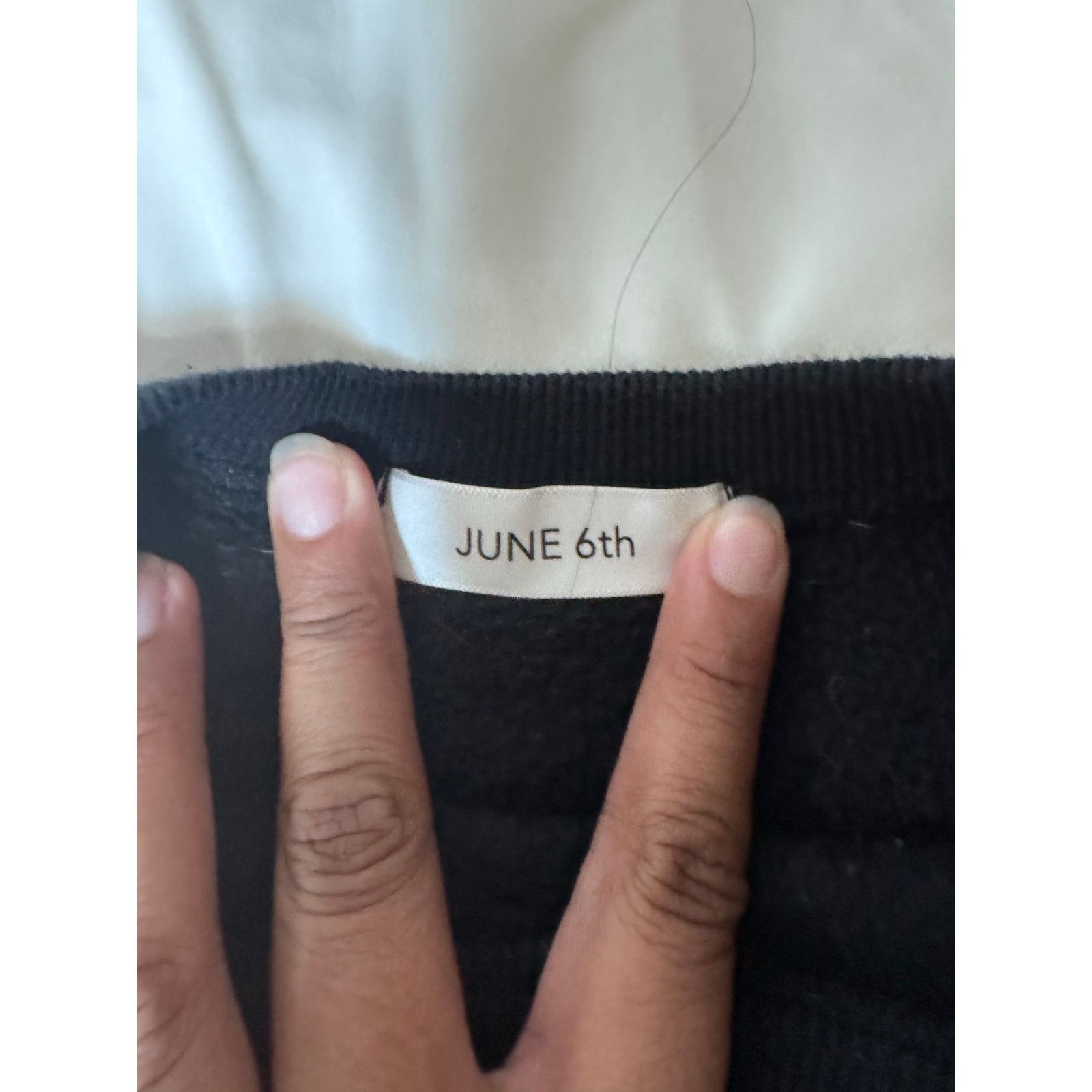 Other June 6th Distressed Black Oversized Pullover Sweatshirt Size M / US 6-8 / IT 42-44 - 6 Thumbnail
