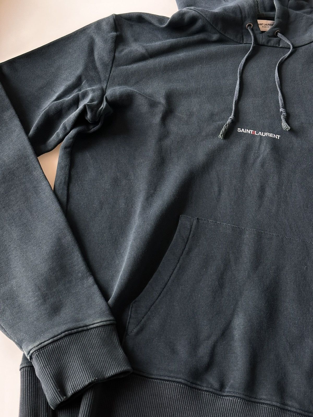 Saint Laurent Paris Saint Laurent Rive Gauche Hoodie in Dark Green Size US L / EU 52-54 / 3 - 10 Thumbnail