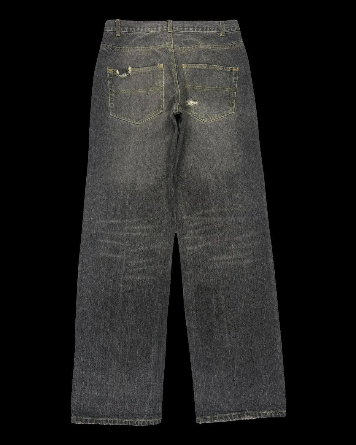 If Six Was Nine × JNCO × Le Grande Bleu (L.G.B.) 💥INSANE 90s BAGGY JEANS ROUGHNESS TROOP Ripped Baggy Denim Size US 30 / EU 46 - 8 Thumbnail