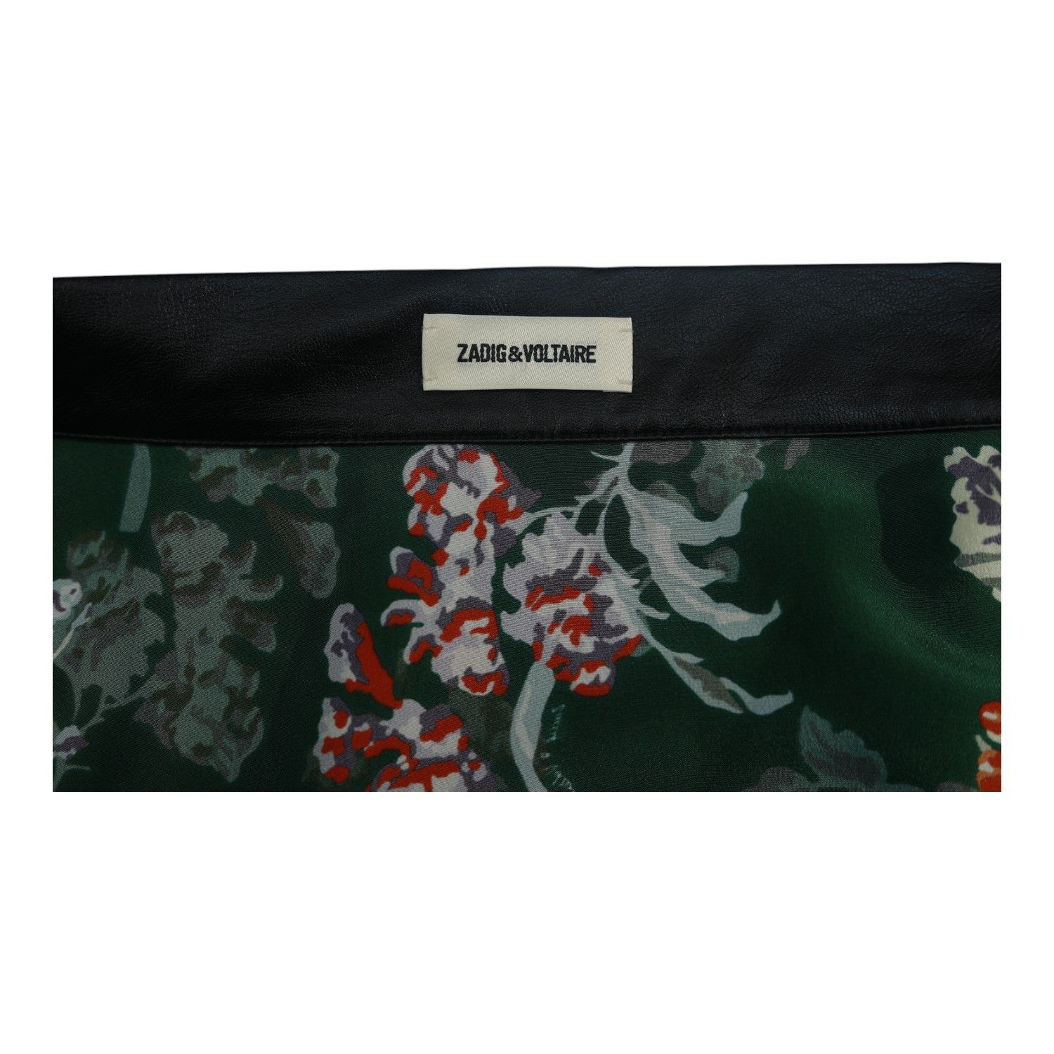 Zadig & Voltaire Zadig & Voltaire Jim Print 100%Silk Green Floral Skirt Size 24" / US 00 / IT 34 - 3 Thumbnail