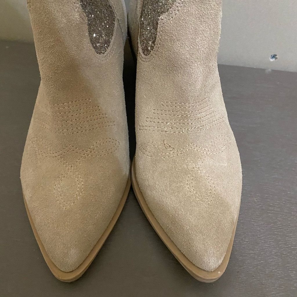 Dolce Vita Dolce Vita Shreya Glitter Suede Cowboy Boots Size US 6 / IT 36 - 4 Thumbnail
