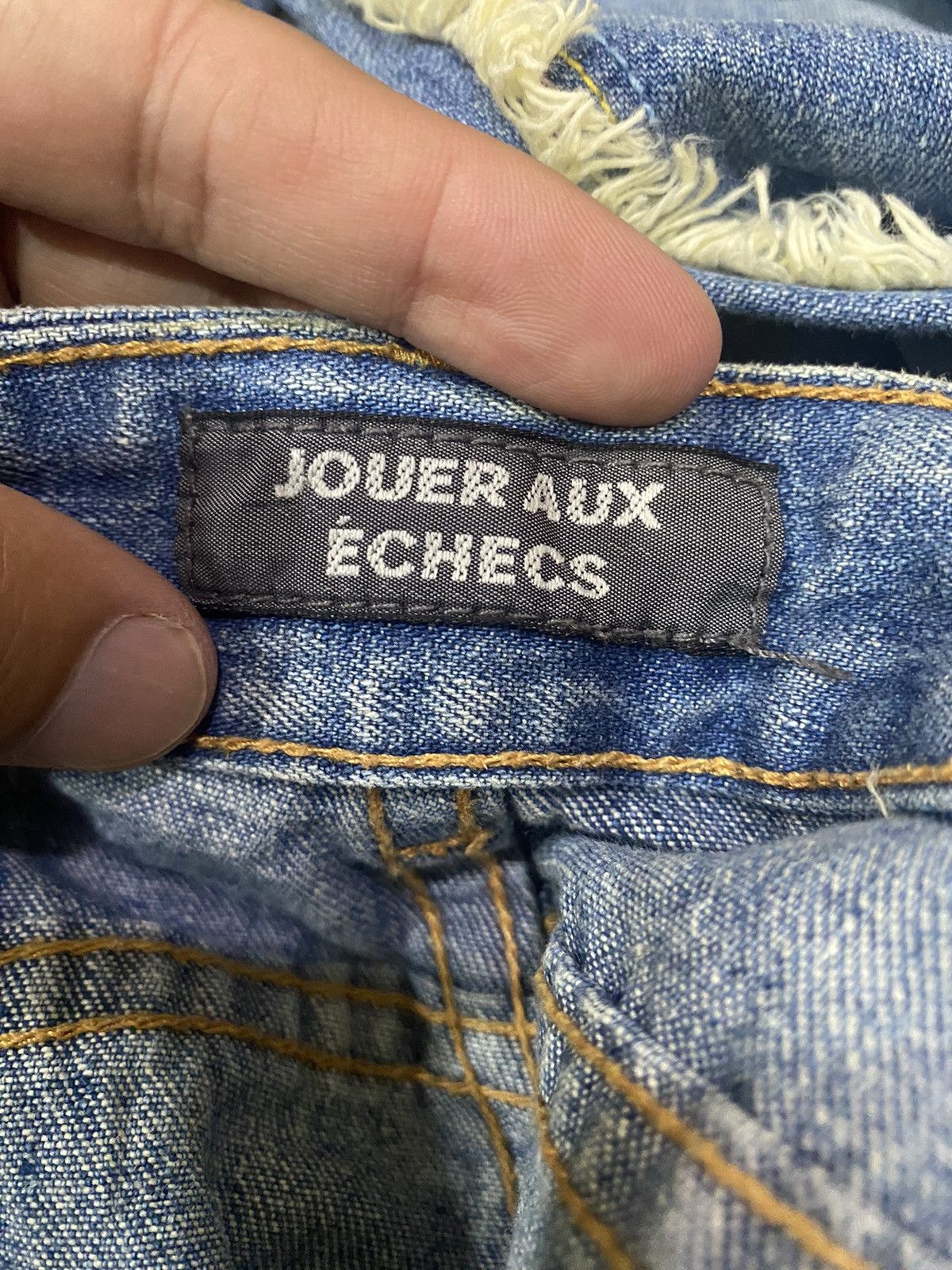 Japanese Brand Japan Flare joueraux echecs patch denim pant Size 28" / US 6 / IT 42 - 6 Thumbnail