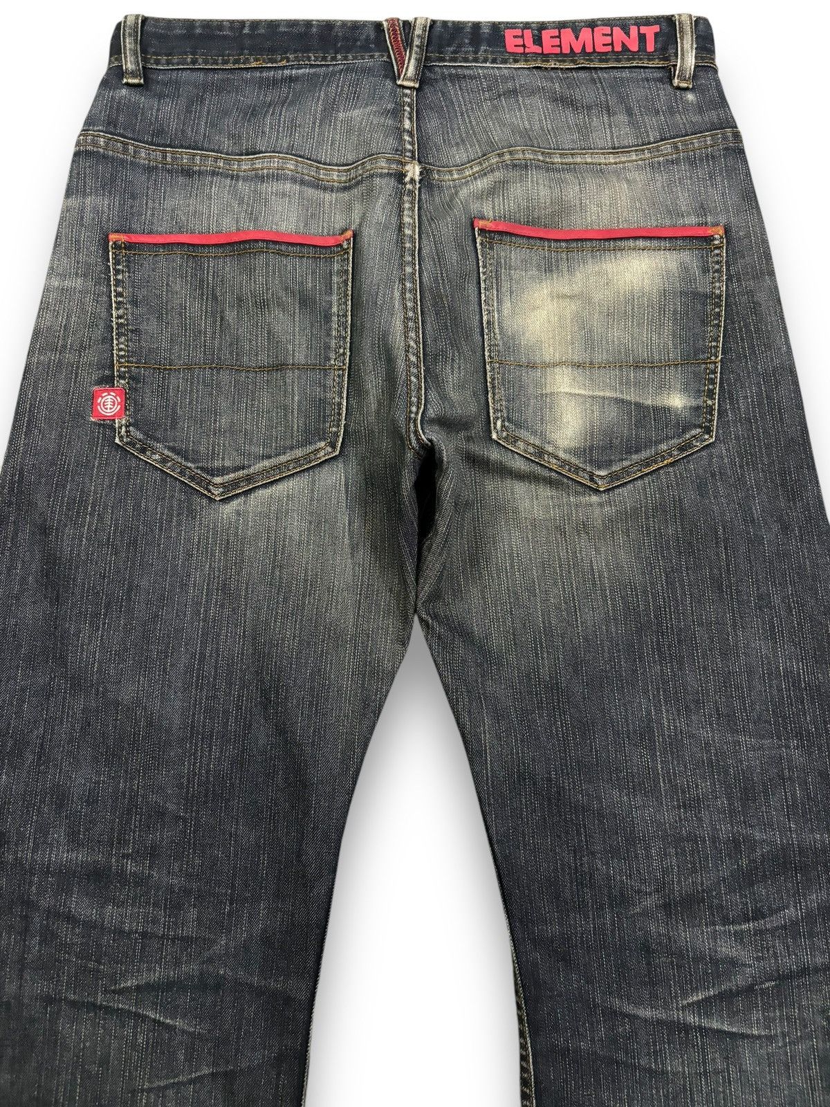 Element Vintage Element Faded Slim Straight Curved Distressed Jeans Size US 31 - 12 Thumbnail