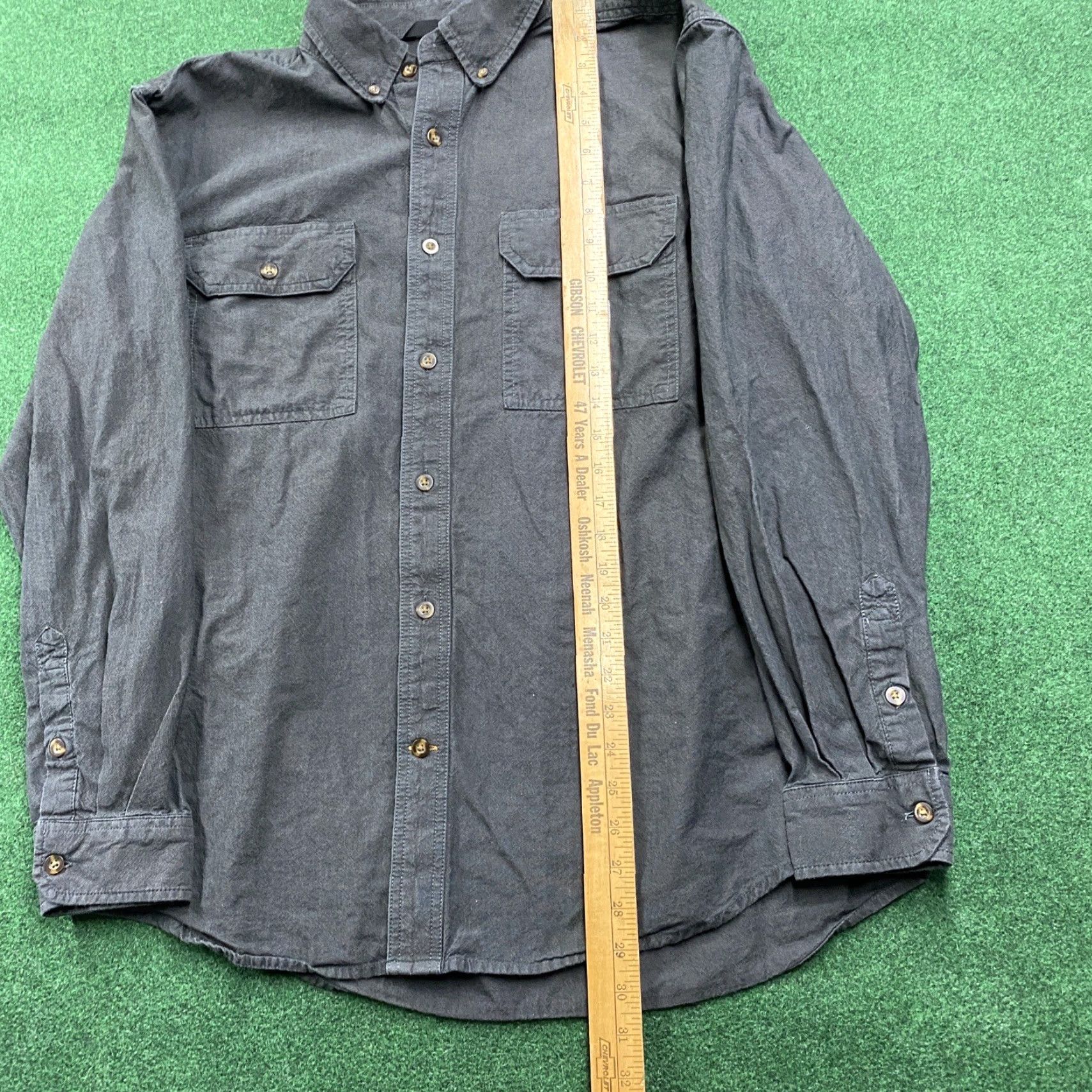 Carhartt VINTAGE Carhartt Shirt Mens L Charcoal Gray Loose Fit Work Button Up Shirt Size US L / EU 52-54 / 3 - 6 Thumbnail