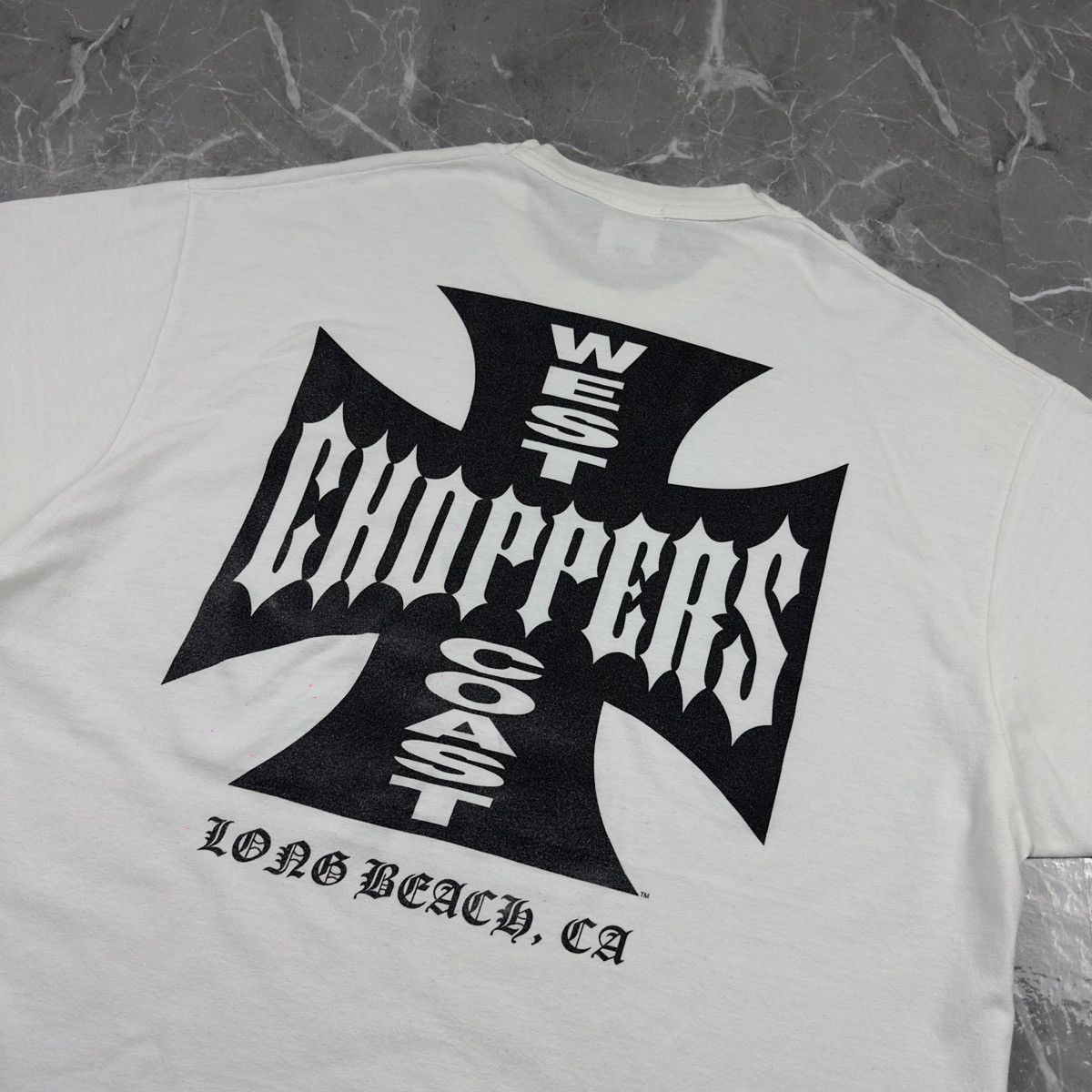 West Coast Choppers Rare! Vintage West Coast Choppers Big Logo White T-Shirt Size US XL / EU 56 / 4 - 7 Thumbnail