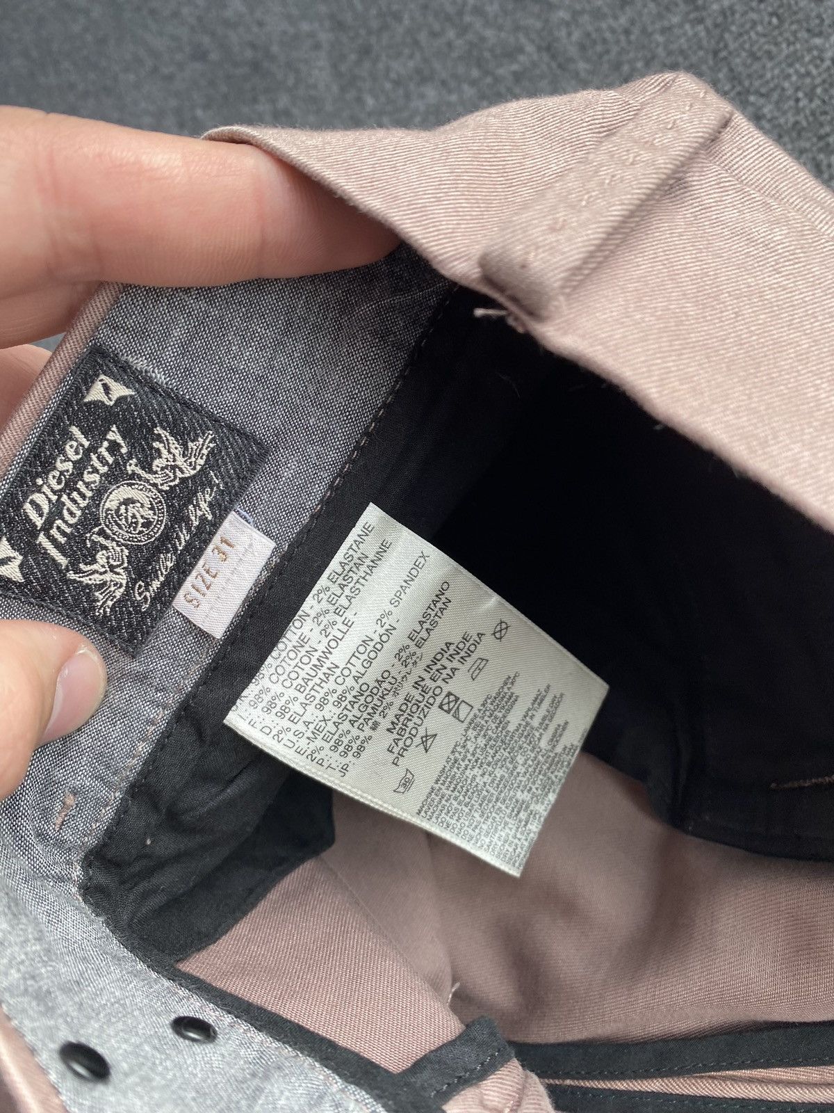 Diesel 🔥Opium Punk Diesel faded washed dress pants y2k goth emo Size US 31 - 4 Thumbnail