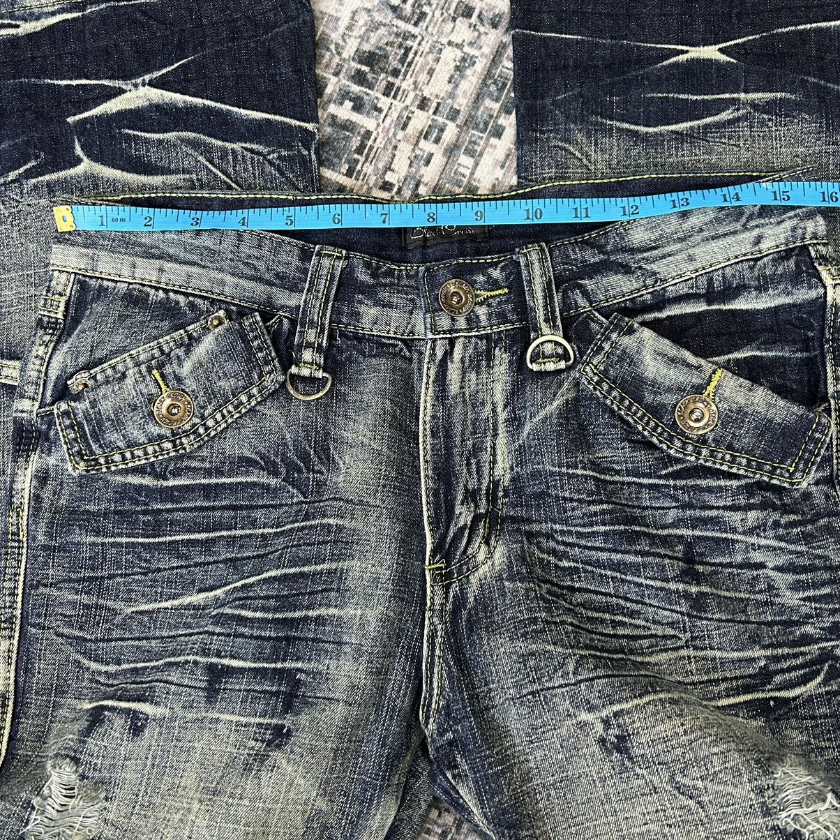 14th Addiction Flared Distressed Faded Wash Black Erown Jeans Size US 31 - 19 Thumbnail
