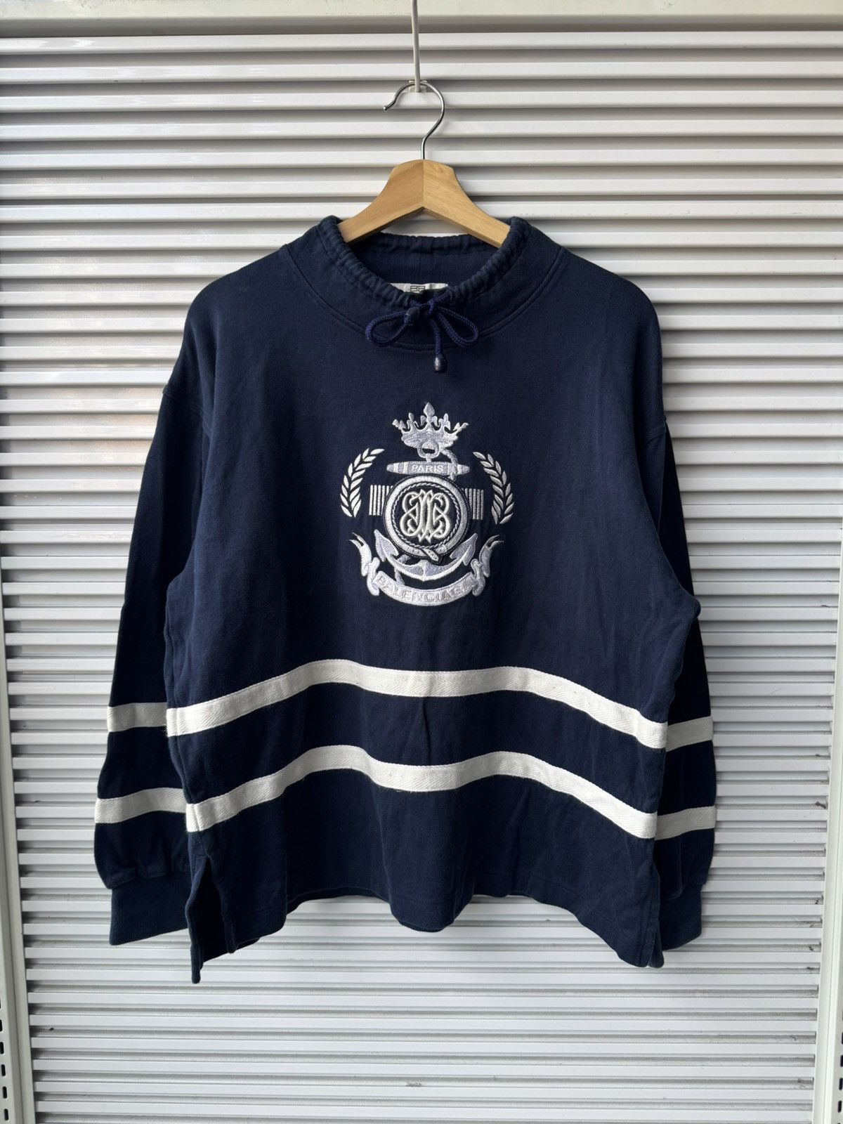 Balenciaga Vintage Balenciaga Paris Sport Embroidered Crewneck Size US M / EU 48-50 / 2 - 1 Thumbnail