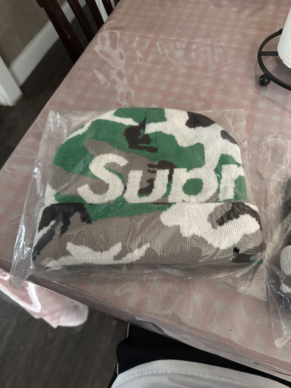 Supreme Supreme Green Camo Beanie Size ONE SIZE - 1 Thumbnail