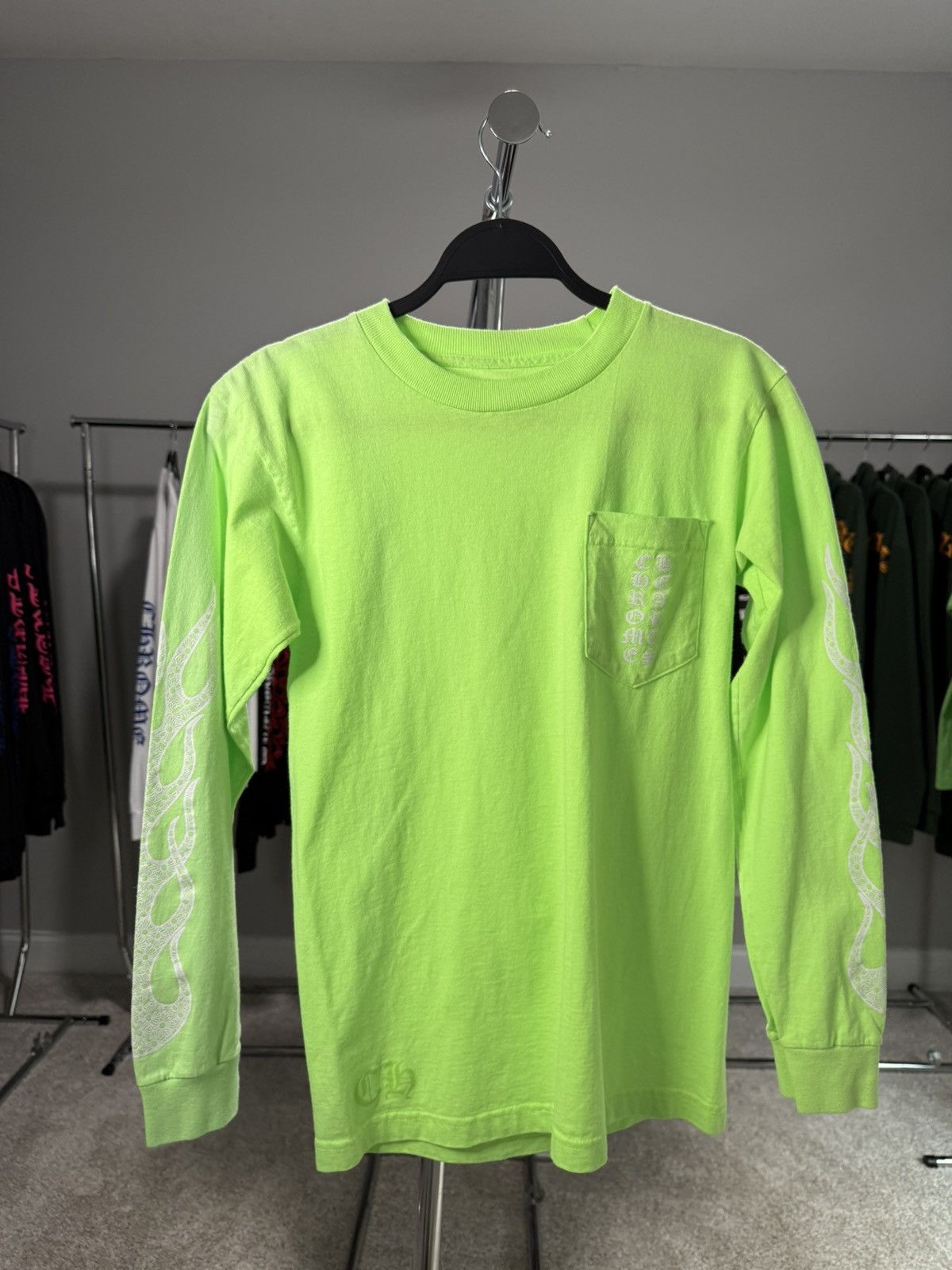 Chrome Hearts Chrome Hearts Green Flame Vintage Longsleeve Size US S / EU 44-46 / 1 - 1 Thumbnail