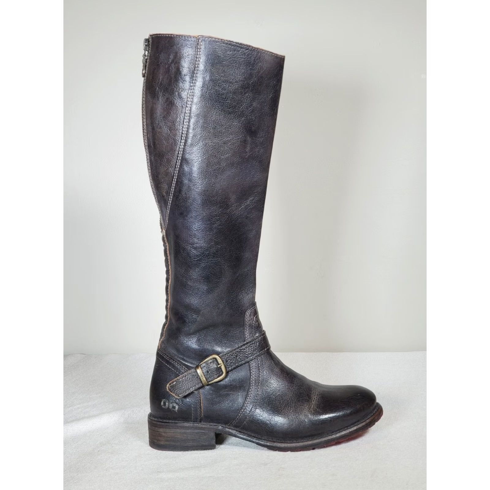 Bed Stu Bed Stu Glaye Tall Boots Black Rustic Extendable Calf Full Zip Women's US 8.5 Boots Size US 9 / IT 39 - 4 Thumbnail