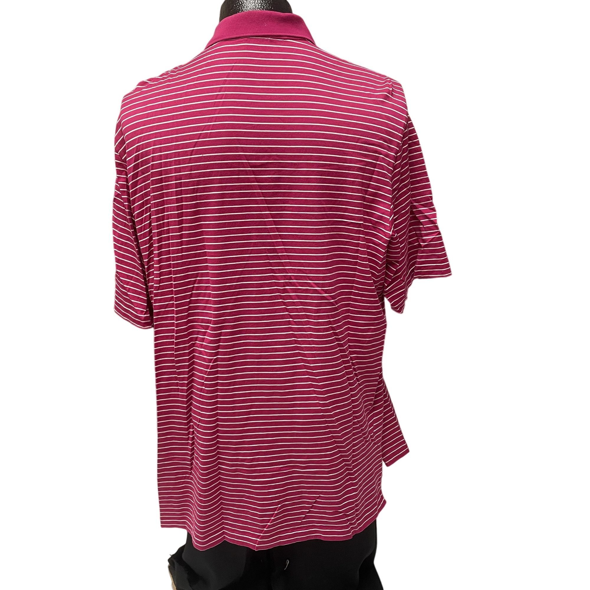 Polo Ralph Lauren Ralph Lauren Men's Maroon Magenta POLO GOLF Pima Cotton Stri Size US L / EU 52-54 / 3 - 3 Thumbnail