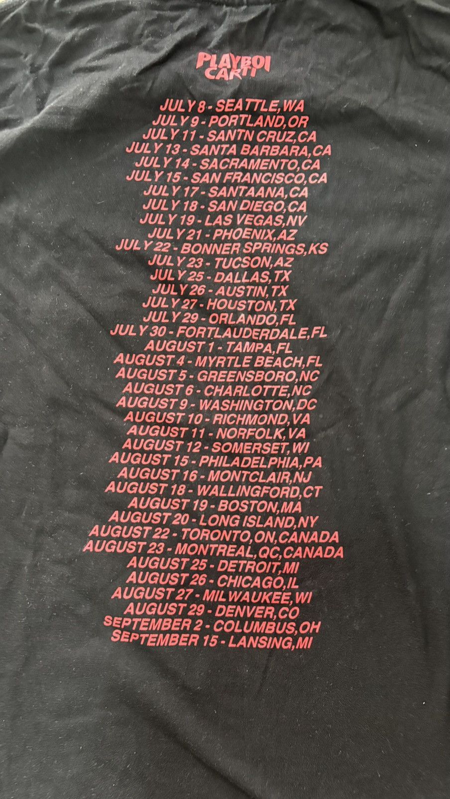 Playboi Carti Playboi carti shirt tour Size US M / EU 48-50 / 2 - 6 Thumbnail