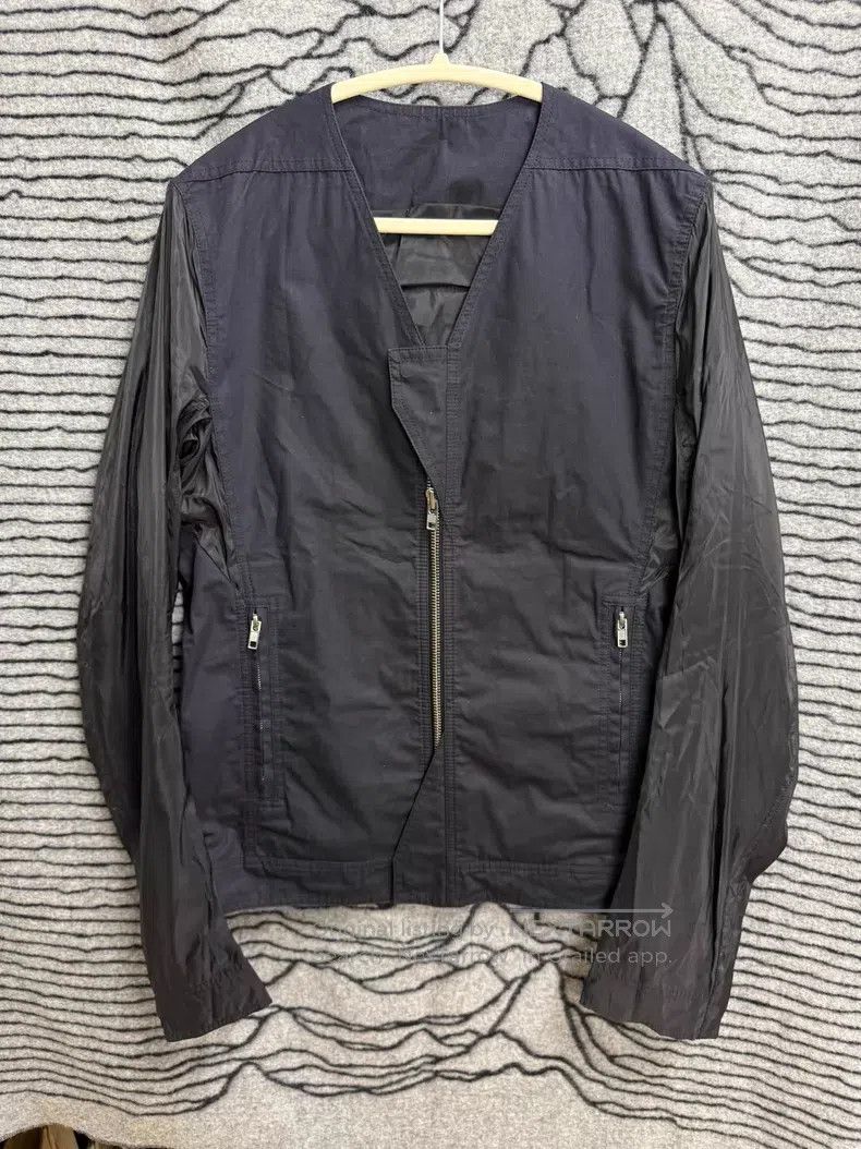 Rick Owens Rick Owens Grid leather paneled collarless jacket Size US L / EU 52-54 / 3 - 2 Thumbnail