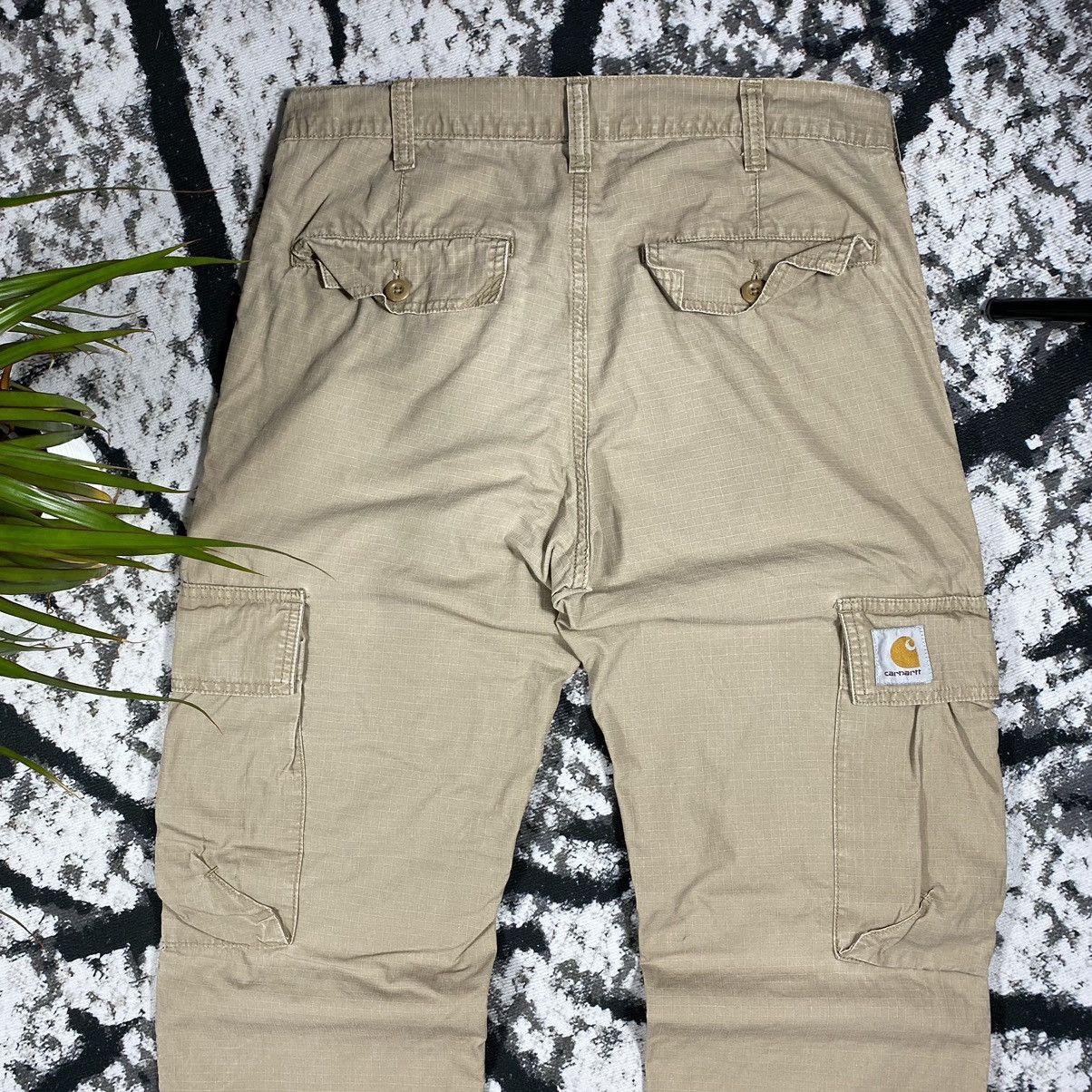 Vintage 90s 00s Light Cream Fjällräven Cargo Trousers Utility W31 L30 M