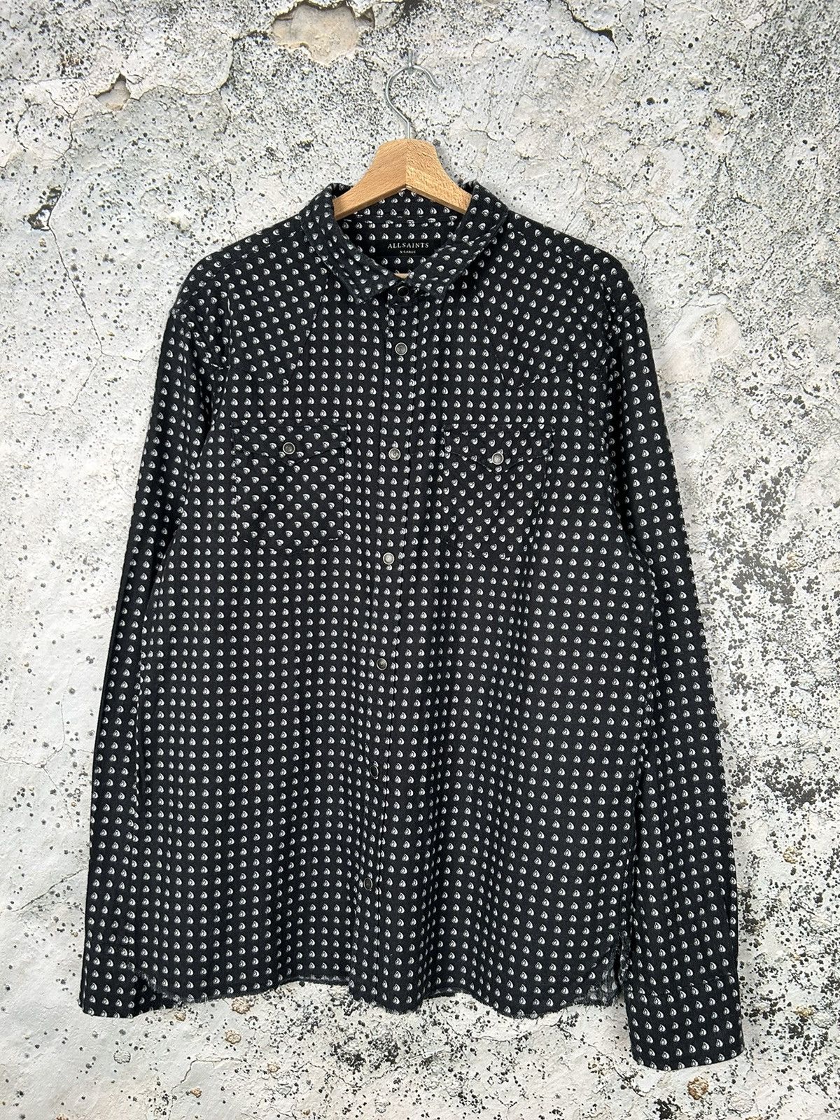 Allsaints Allsaints Dots Avantgarde Grunge Shirt Rock Punk Designer Size US XL / EU 56 / 4 - 1 Thumbnail