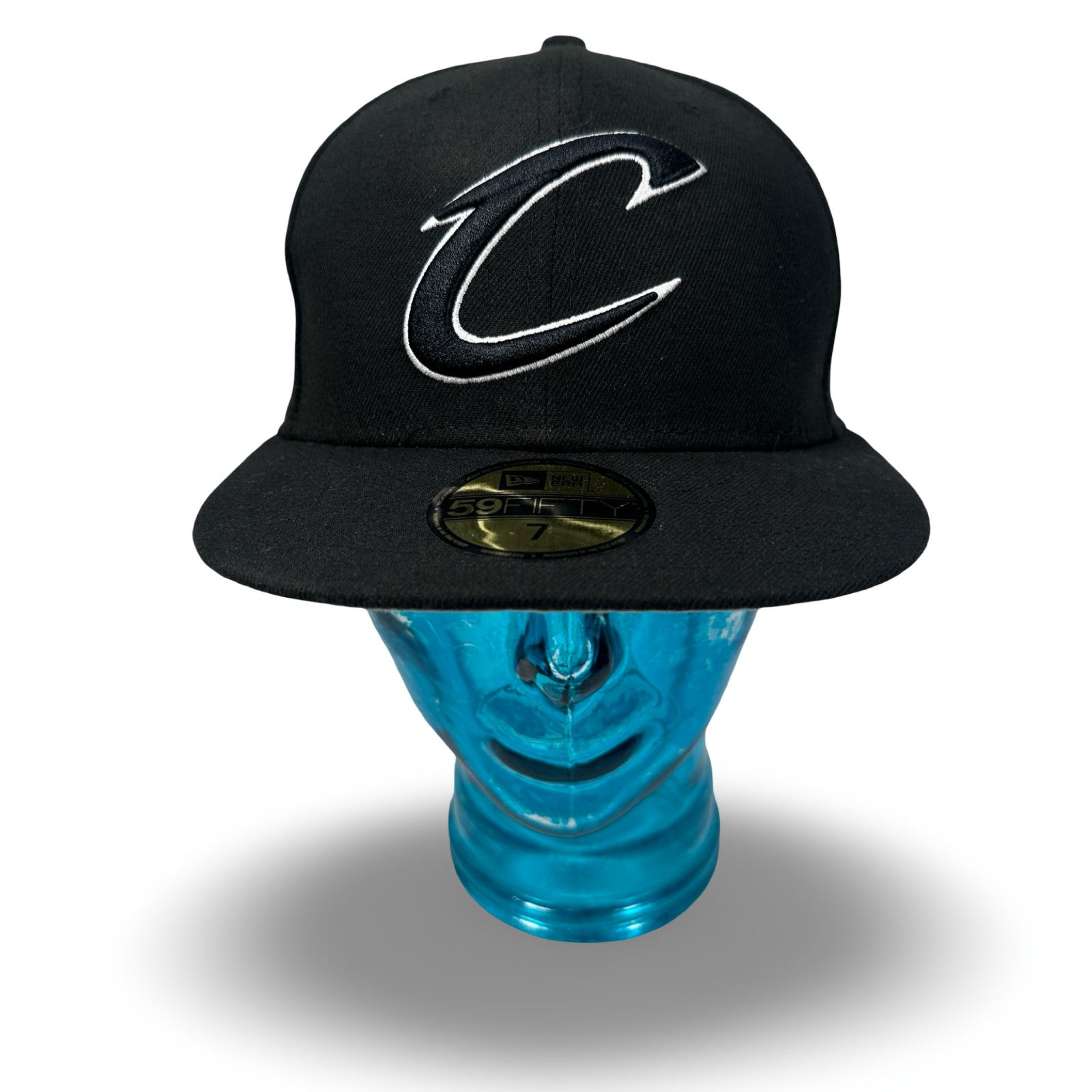 New Era New Era 59FIFTY Cleveland Cavaliers Fitted Hat 7 Black White Size ONE SIZE - 1 Thumbnail