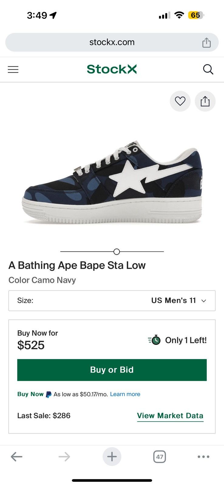 Bape Color Camo Bapesta Size US 11 / EU 44 - 10 Thumbnail