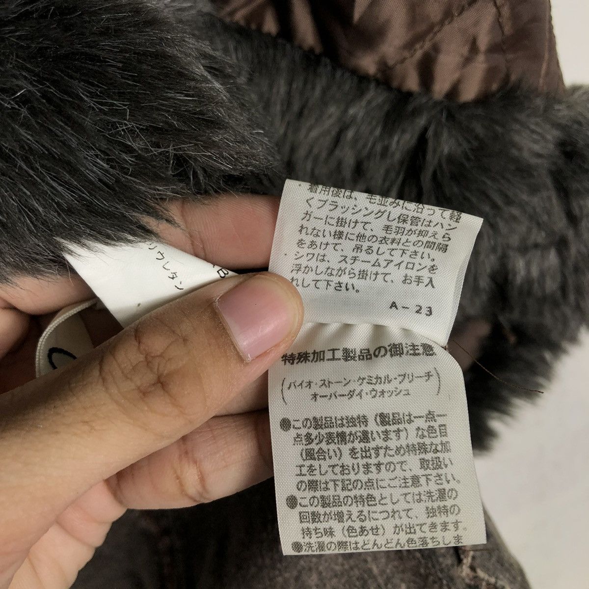 Japanese Brand 🔥VINTAGE BIKER JACKET DOUBLE COLLAR FUR LINING CREA JAPAN Size US M / EU 48-50 / 2 - 23 Thumbnail