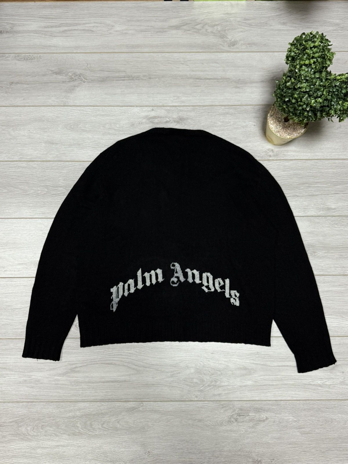 Palm Angels Palm Angels vintage spell out sweater big logo Size US XL / EU 56 / 4 - 1 Thumbnail