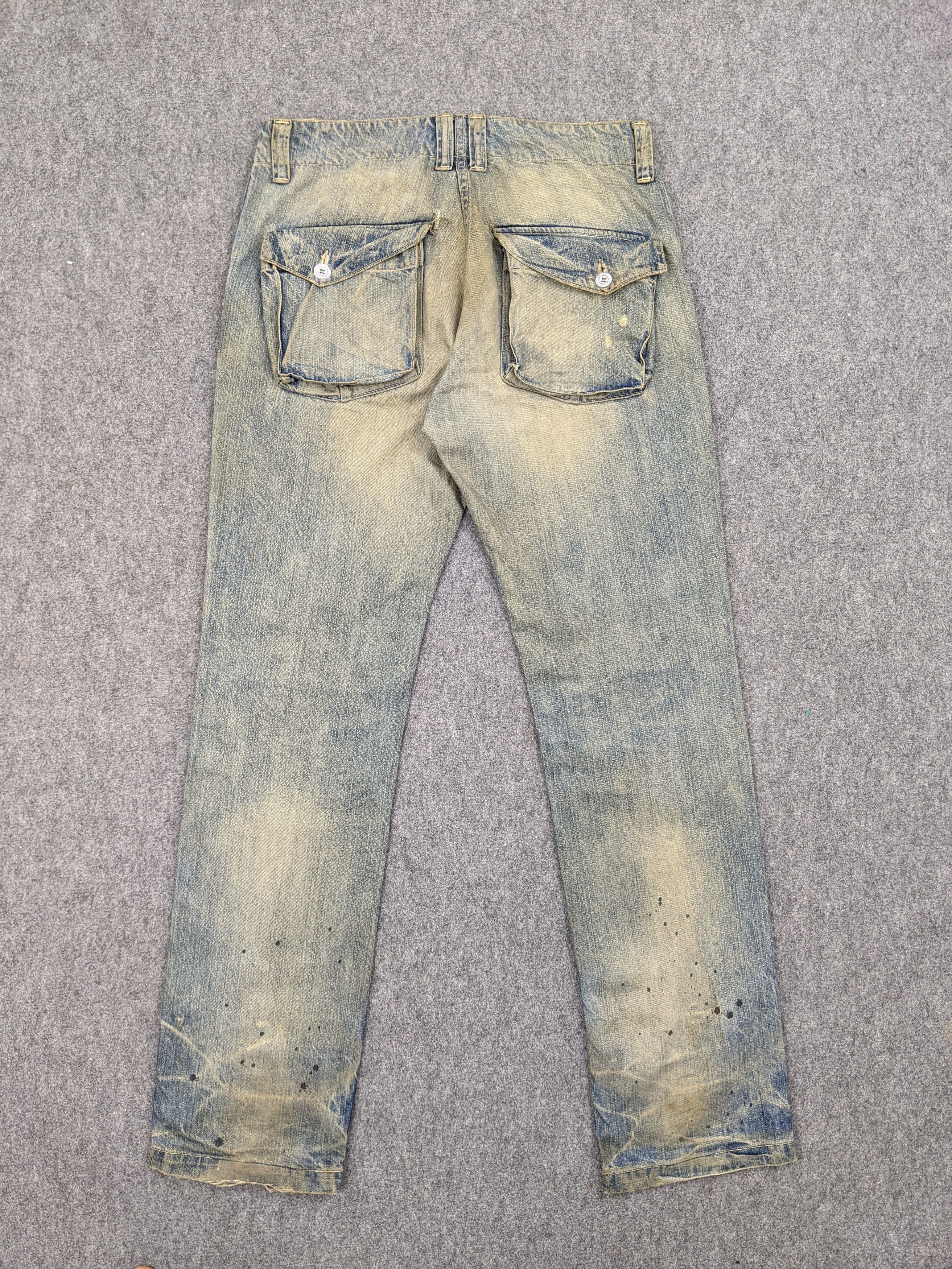 If Six Was Nine Johnbull Kojima Genes Japan Multi Pocket Rusty Jeans DJ0013Z Size US 33 - 3 Thumbnail