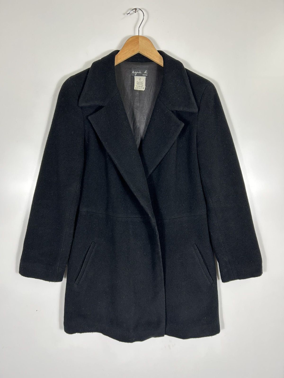 agnes b. ⚡️Vintage Agnes b. Wool Button Coat Jacket Size XS / US 0-2 / IT 36-38 - 1 Thumbnail