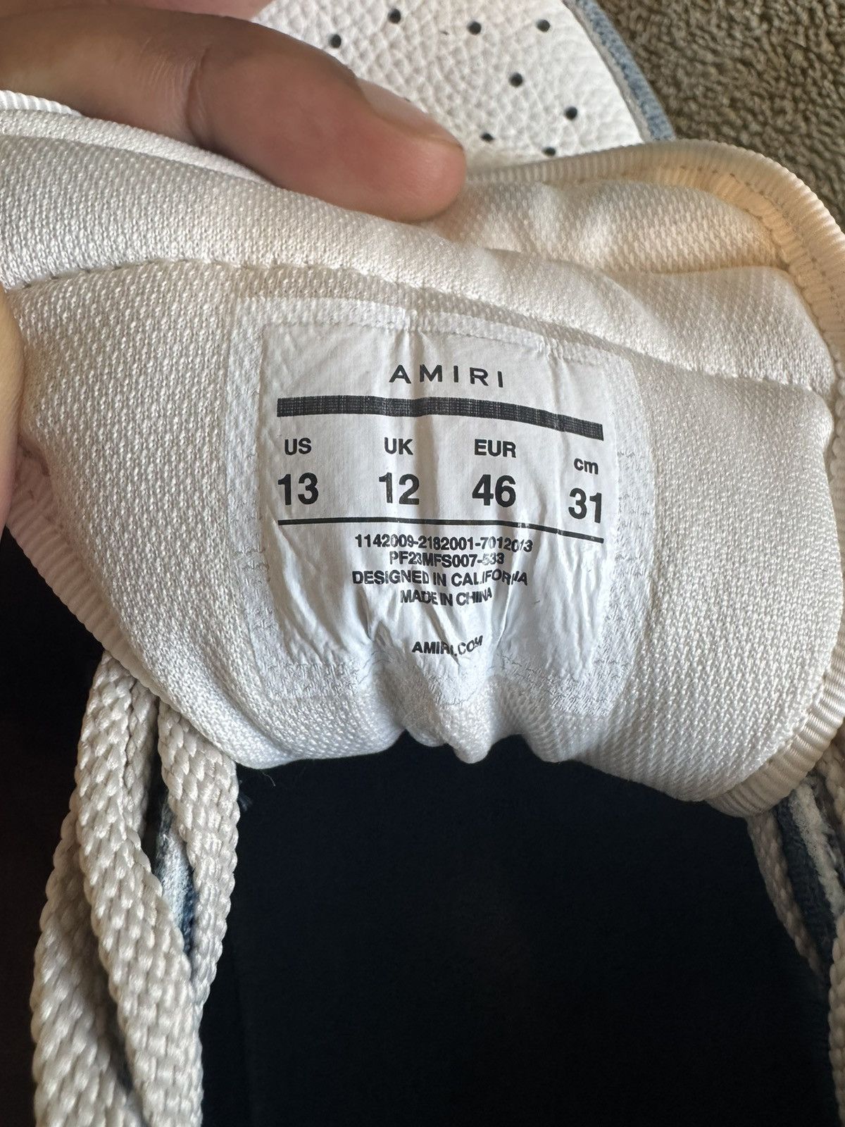 Amiri Amiri Low Top Denim Sneakers Size US 13 / EU 46 - 7 Thumbnail