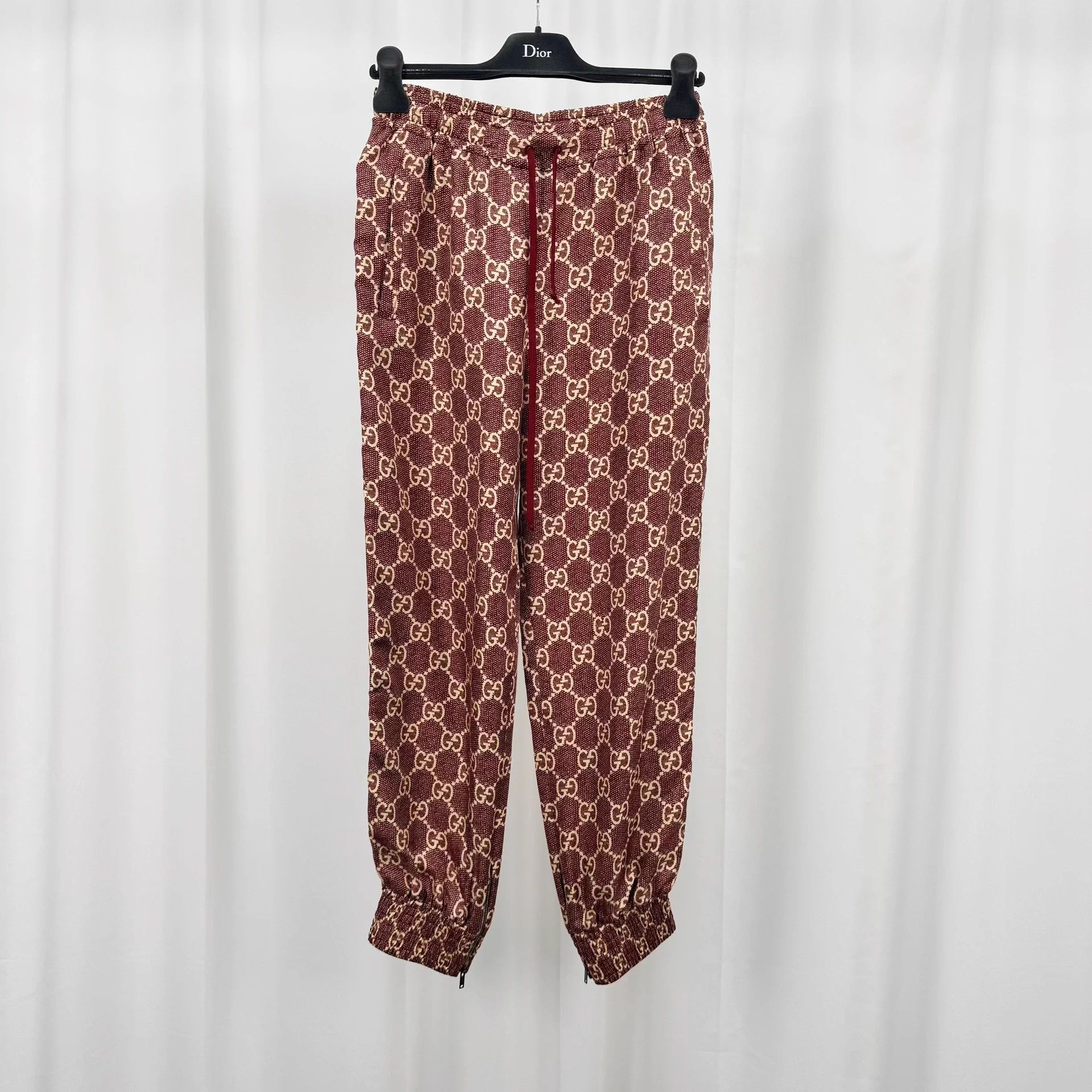 Gucci Gucci all over GG webbing silk pants M new Size 31" - 1 Thumbnail