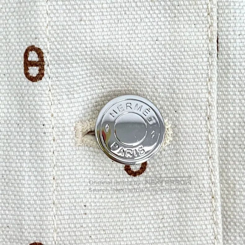 Hermes Hermes White Pig Nose Printed Cotton Lapel Single Breasted Size S / US 4 / IT 40 - 7 Thumbnail