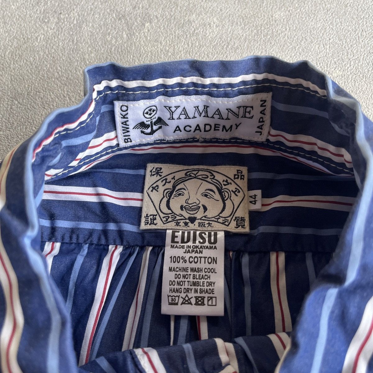 Evisu Evisu Yamane Academy Striped Shirt Size US XL / EU 56 / 4 - 5 Thumbnail