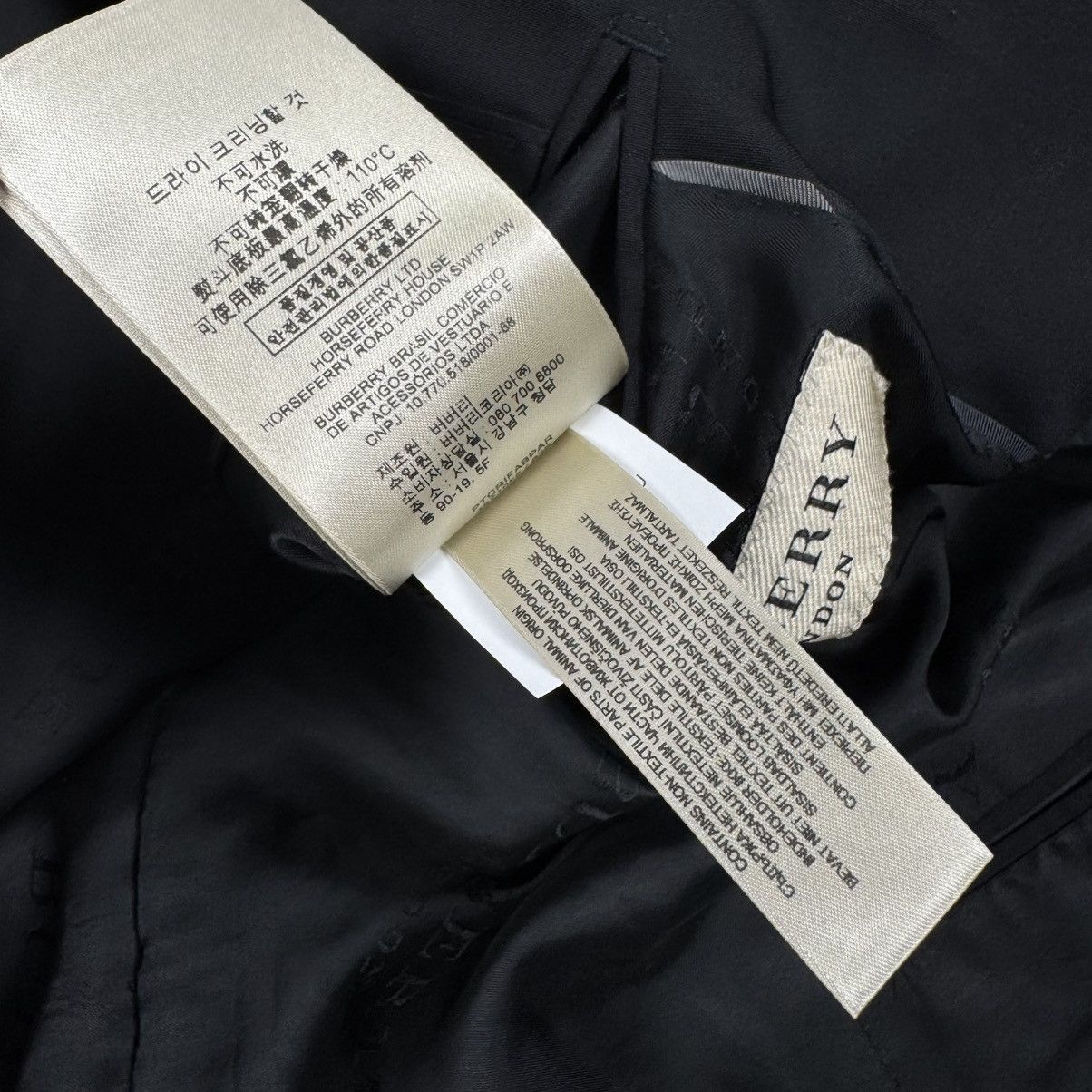 Burberry × Designer Burberry London Mansell Virgin Wool Black Jacket Blazer Size 50R - 11 Thumbnail