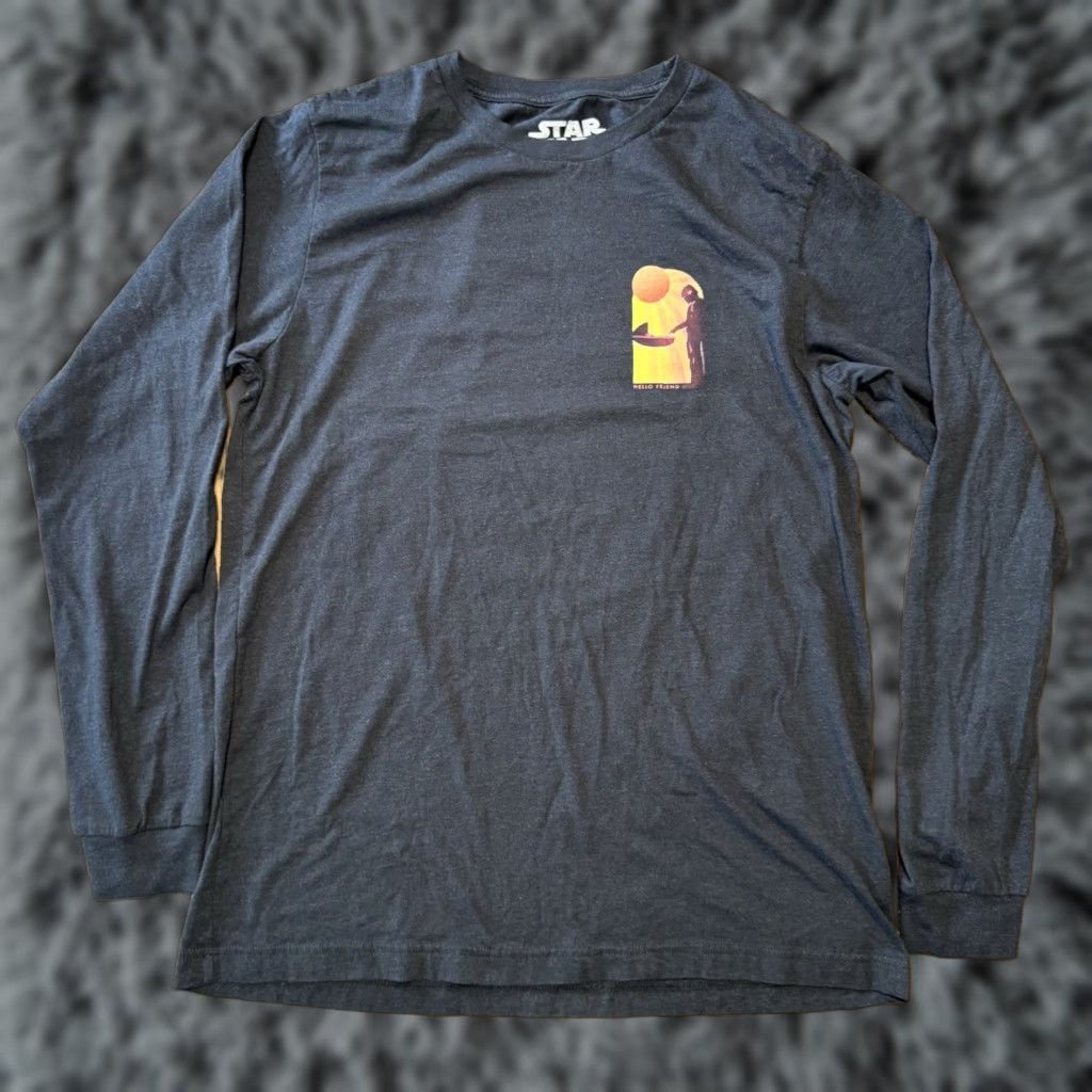 Vintage RSVLTS STAR WARS THE MANDOLORIAN Long Sleeve T Shirt Size Large Hello Friend Unisex Adults Graphic Print Crew Neck Black Regular Size US L / EU 52-54 / 3 - 1 Thumbnail