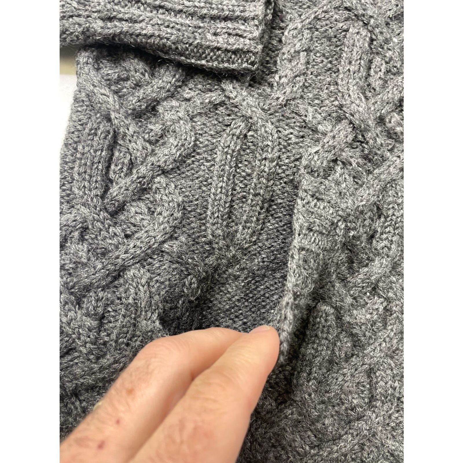 Ralph Lauren VINTAGE Ralph Lauren Cable Knit Sweater Womens M Gray Wool Pullover Rollneck Size M / US 6-8 / IT 42-44 - 3 Thumbnail