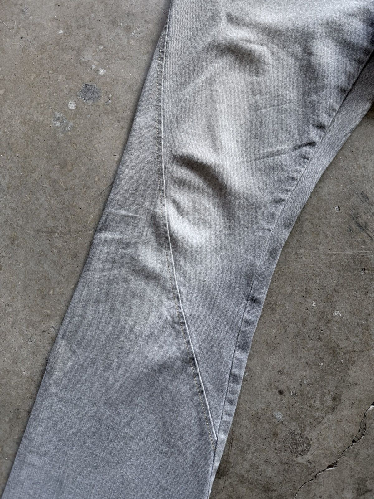 Japanese Brand Asymmetrical Spiral Bootcut Jeans Size US 31 - 4 Thumbnail