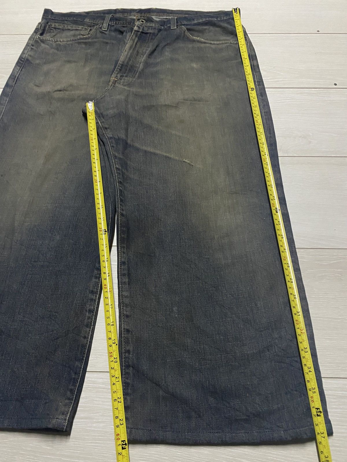 Polo Ralph Lauren W40 Polo Ralph Laurent Mud Wash Repair Baggy Jeans Size US 40 / EU 56 - 16 Thumbnail