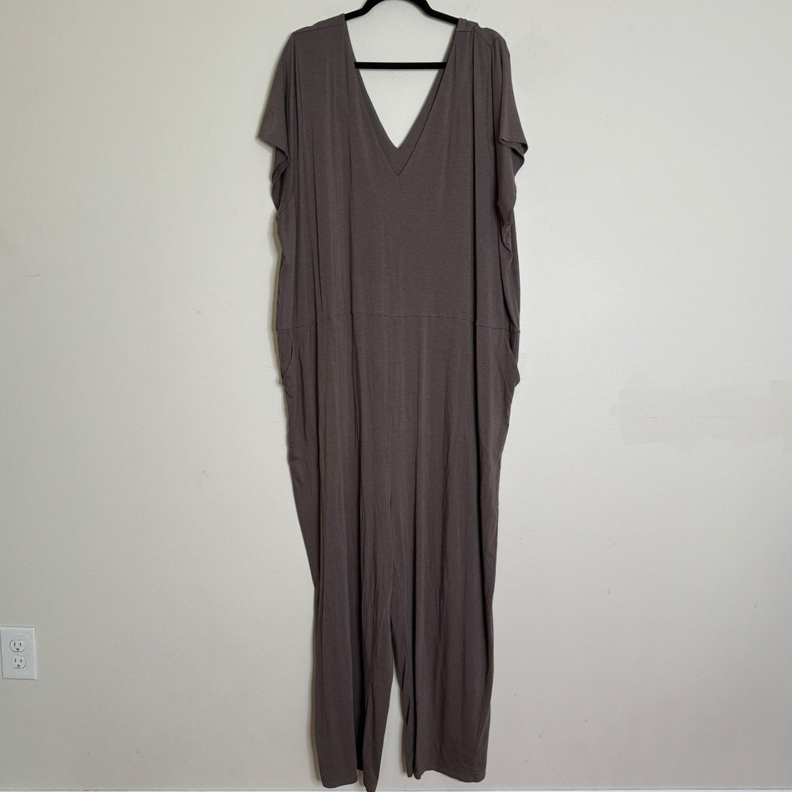Other Universal Standard Jemma V Neck Jumpsuit Brown Size XL Size 38" / US 16 / IT 52 - 3 Thumbnail