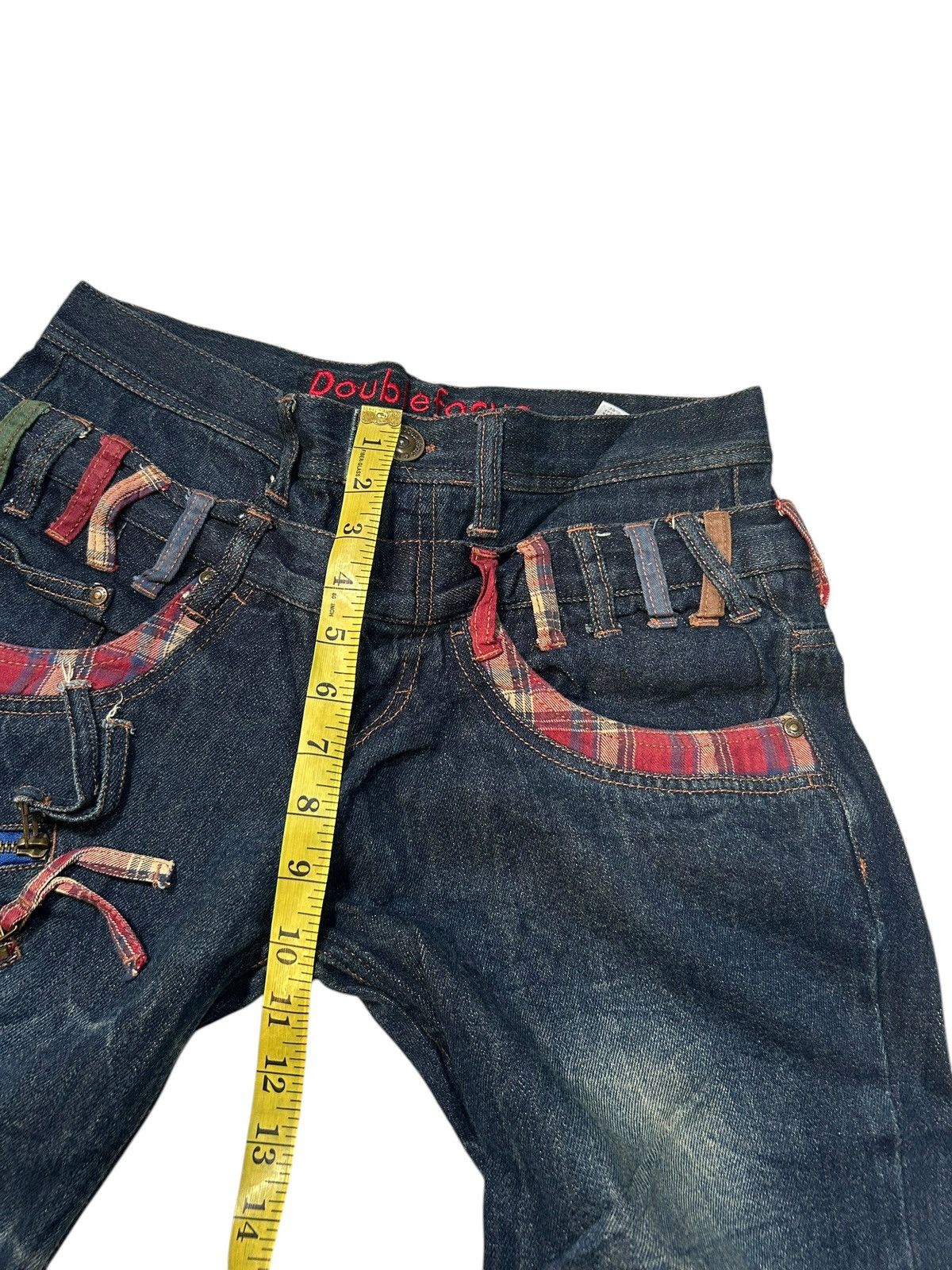 Japanese Brand × Kapital × Vintage Double Waist Doublefocus Japanese Punk Denim Jeans Size US 30 / EU 46 - 16 Thumbnail