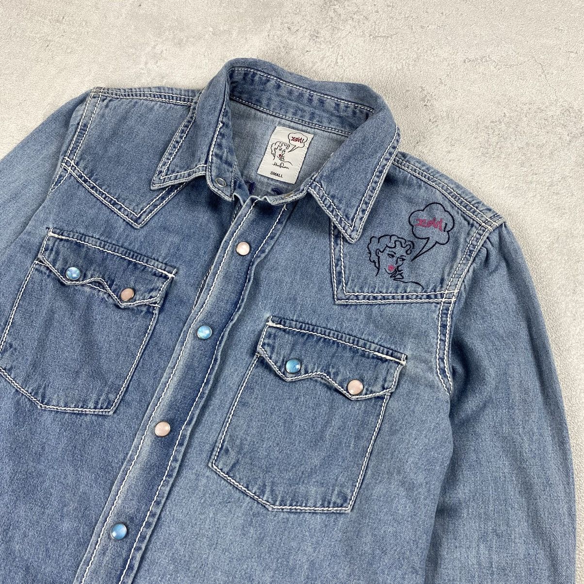 Hysteric Glamour X girl Halfman XG Tour Denim Shirt Size S / US 4 / IT 40 - 3 Thumbnail
