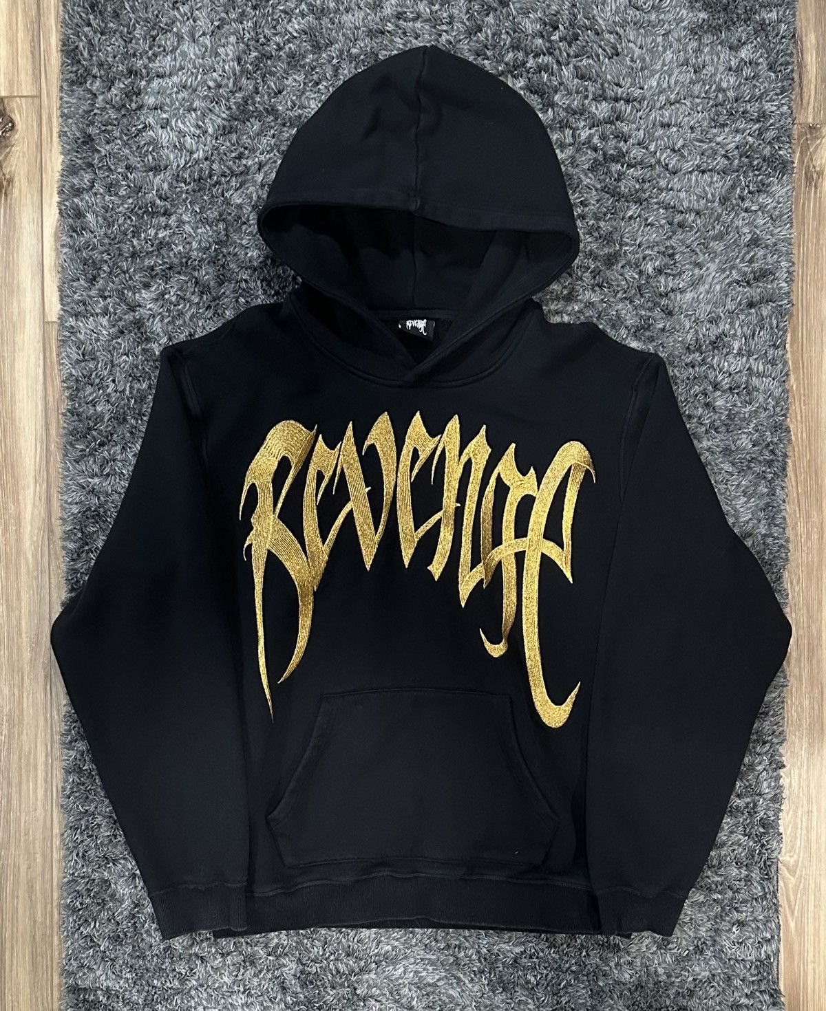 Revenge Revenge - Embroidered Black/Gold Hoodie Size US L / EU 52-54 / 3 - 1 Thumbnail