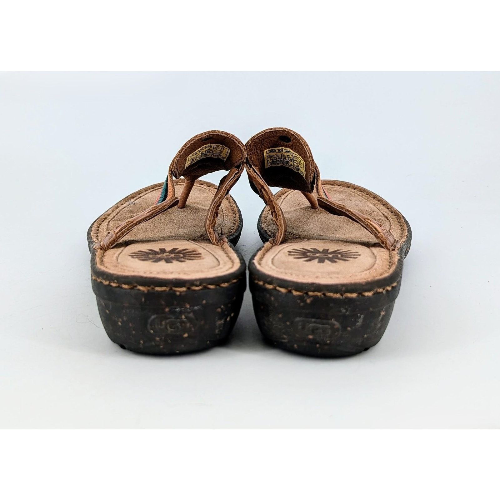Ugg UGG Jenaya Leather Woven Strap Thong Sandals 7 Size US 7 / IT 37 - 4 Thumbnail