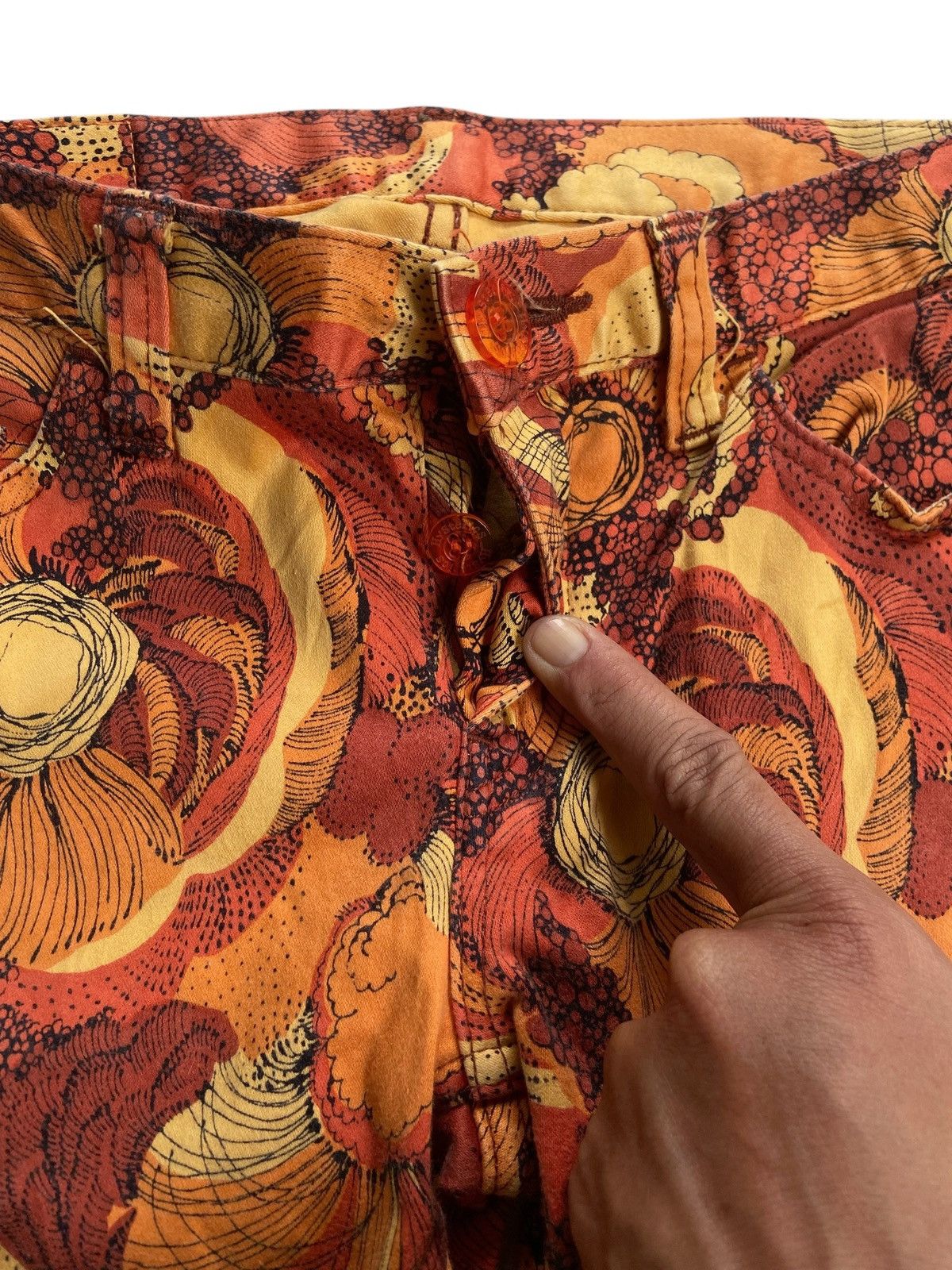 Hysteric Glamour HYSTERIC GLAMOUR FLOWERS FLARED STRETCH PANTS Size 30" / US 8 / IT 44 - 8 Thumbnail