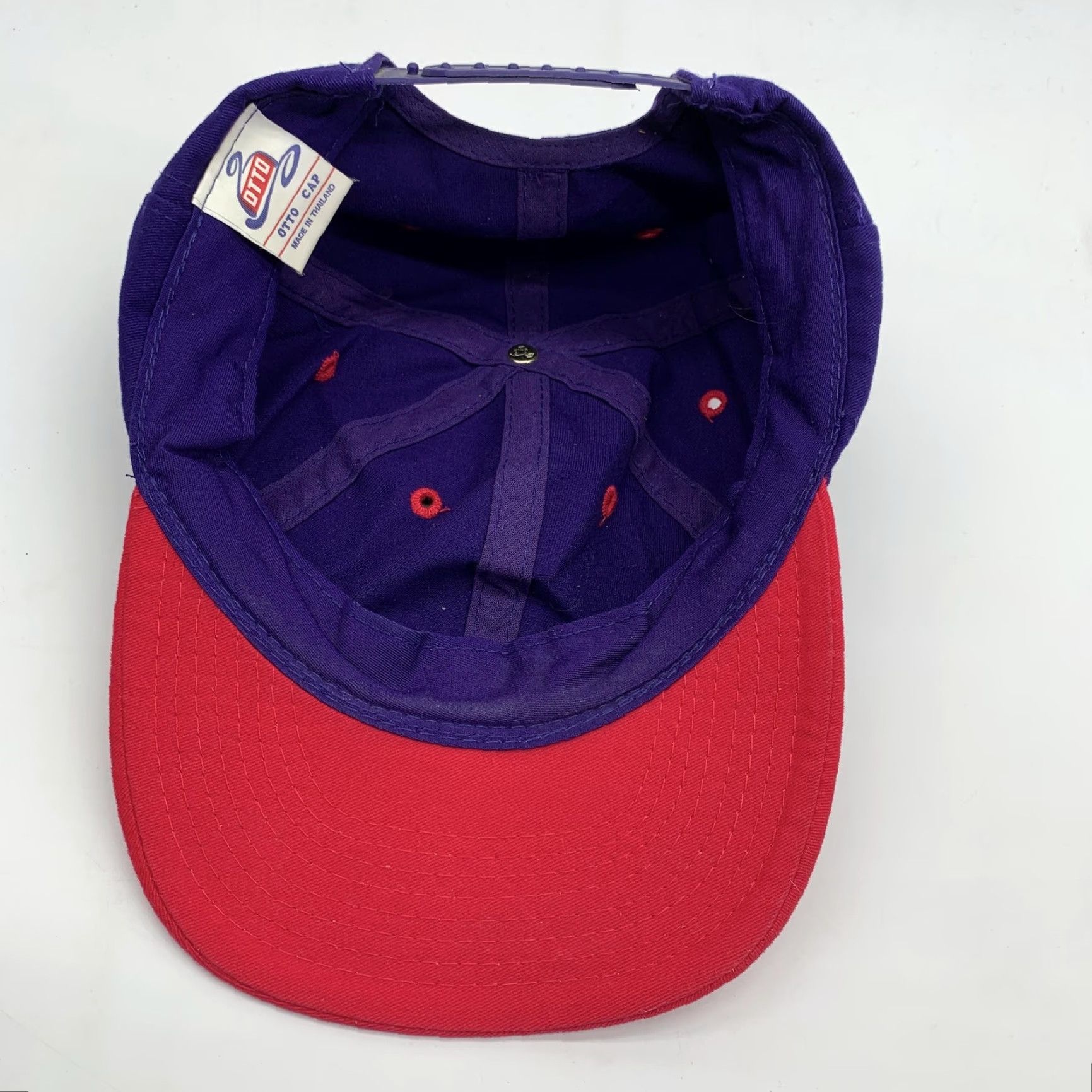 Vintage Otto Hat Cap Snap Back Mens Purple Red Twill Baseball Blank Adjustable One Size Size ONE SIZE - 6 Thumbnail