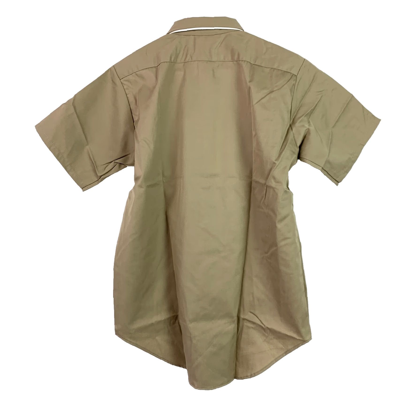 Vintage Vintage Key Imperial Never Iron Deadstock Work Shirt Short Sleeve Medium Brown Cotton Blend 70s 1970s Military Look Mens Shirt Size US M / EU 48-50 / 2 - 5 Thumbnail