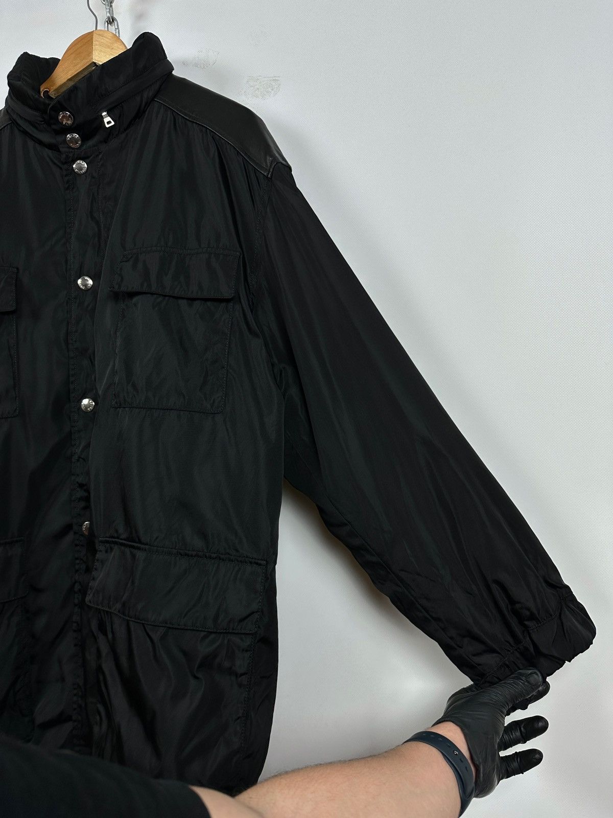 Prada Vintage Prada Nylon / Leather Jacket Coat + Lining Size US XL / EU 56 / 4 - 11 Thumbnail