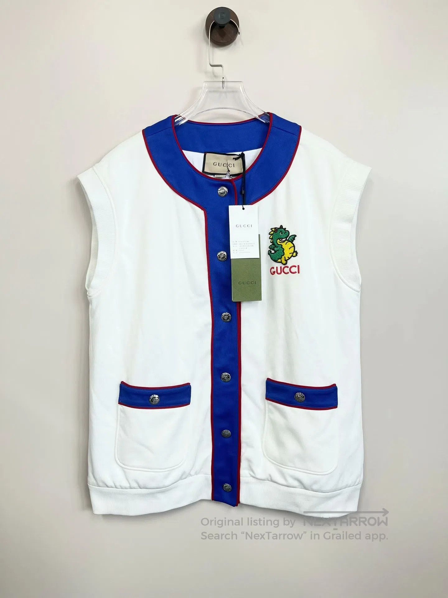 Gucci Guicci Colorful Patchwork Dragon Embroidered Logo Vest Jac Size US M / EU 48-50 / 2 - 1 Thumbnail