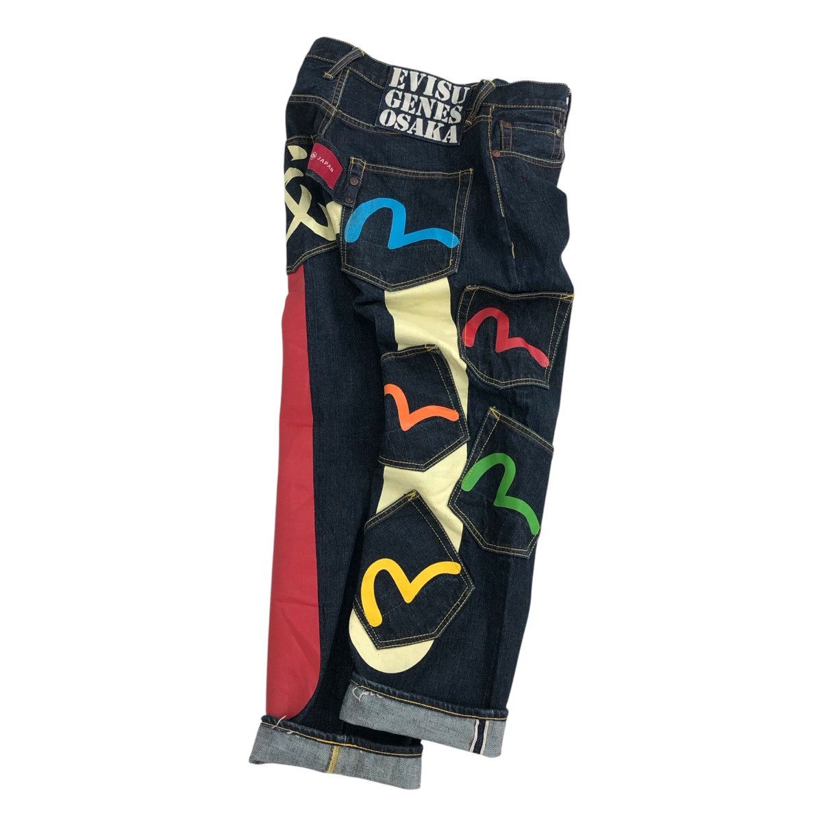 Evisu Rare🔥 Y2K Evisu Daicock Multi Pocket Selvedge Denim Jeans Size US 30 / EU 46 - 19 Thumbnail