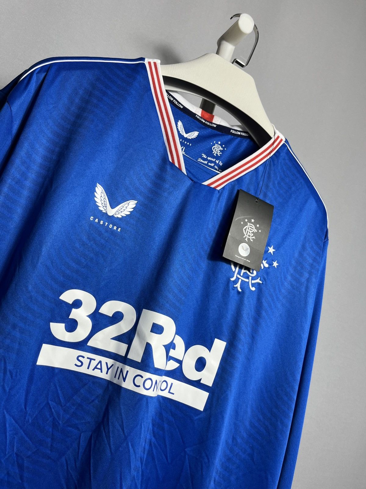 Castore Borna Barisic #31 2020 - 2021 Rangers home shirt mens 4XL Size US XXL / EU 58 / 5 - 2 Thumbnail