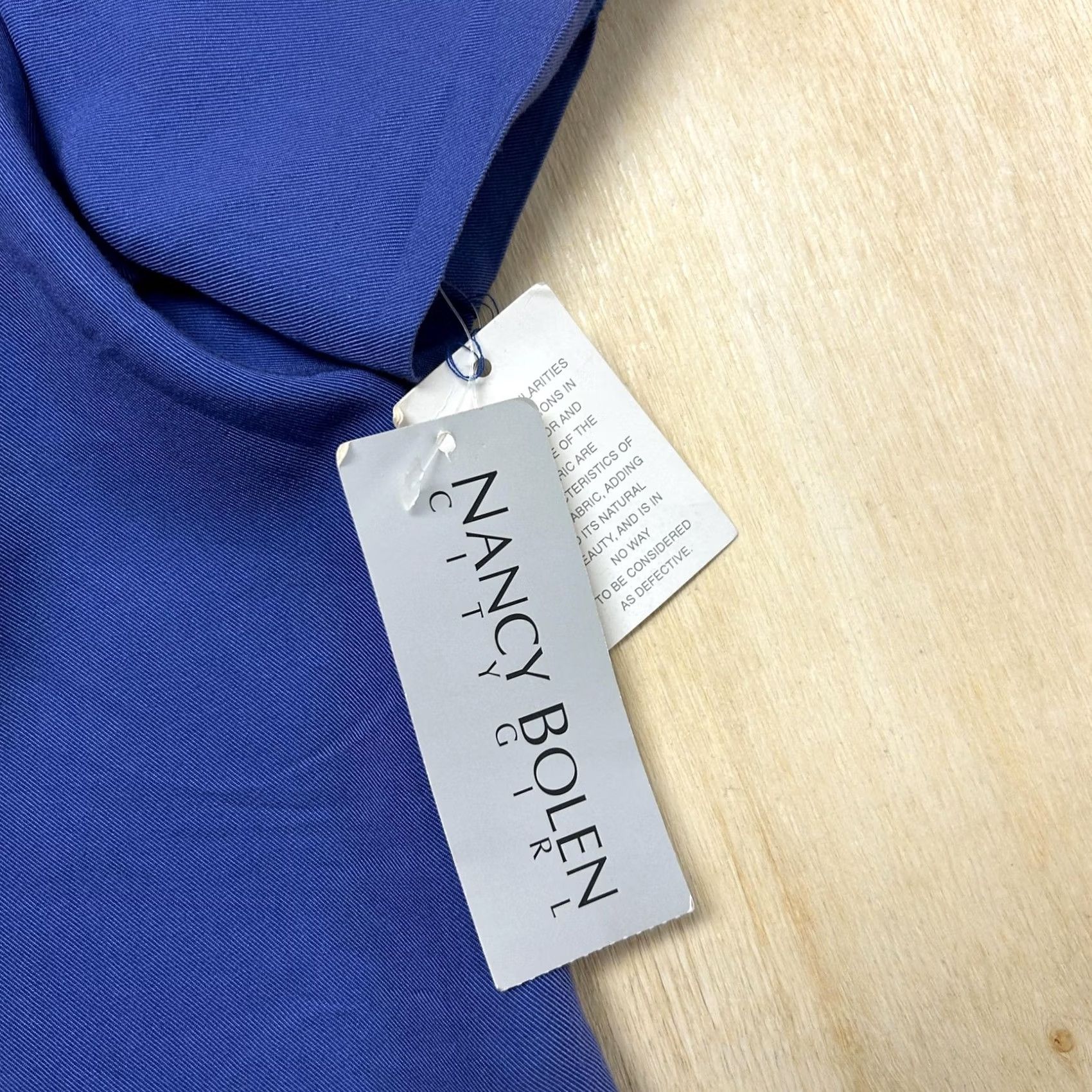 Vintage Nancy Bolen Shirt Womens 12 Blue Embroidered Crew Neck Short Sleeve Tee Size XL / US 12-14 / IT 48-50 - 3 Thumbnail