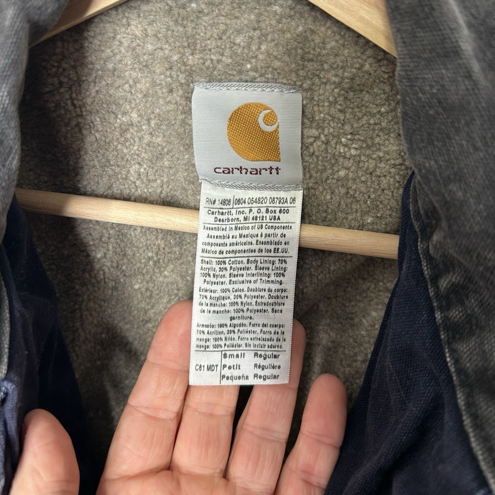 Carhartt Y2K Carhartt Sherpa-Lined Ridge Coat “Midnight Blue” Size US S / EU 44-46 / 1 - 10 Thumbnail