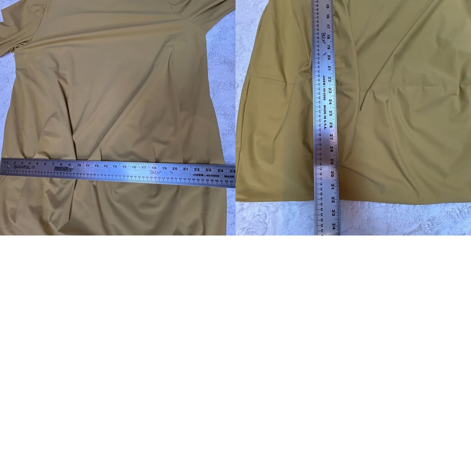 Vintage IC by Connie K Womens Blouse Tunic Dress Bateau Neckline 3/4 Sleeve Yellow M Size M / US 6-8 / IT 42-44 - 8 Thumbnail
